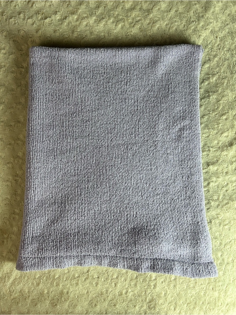 Vintage Sunshine Baby Solid Purple Blanket Sweater Knit Lovey Made in Thailand